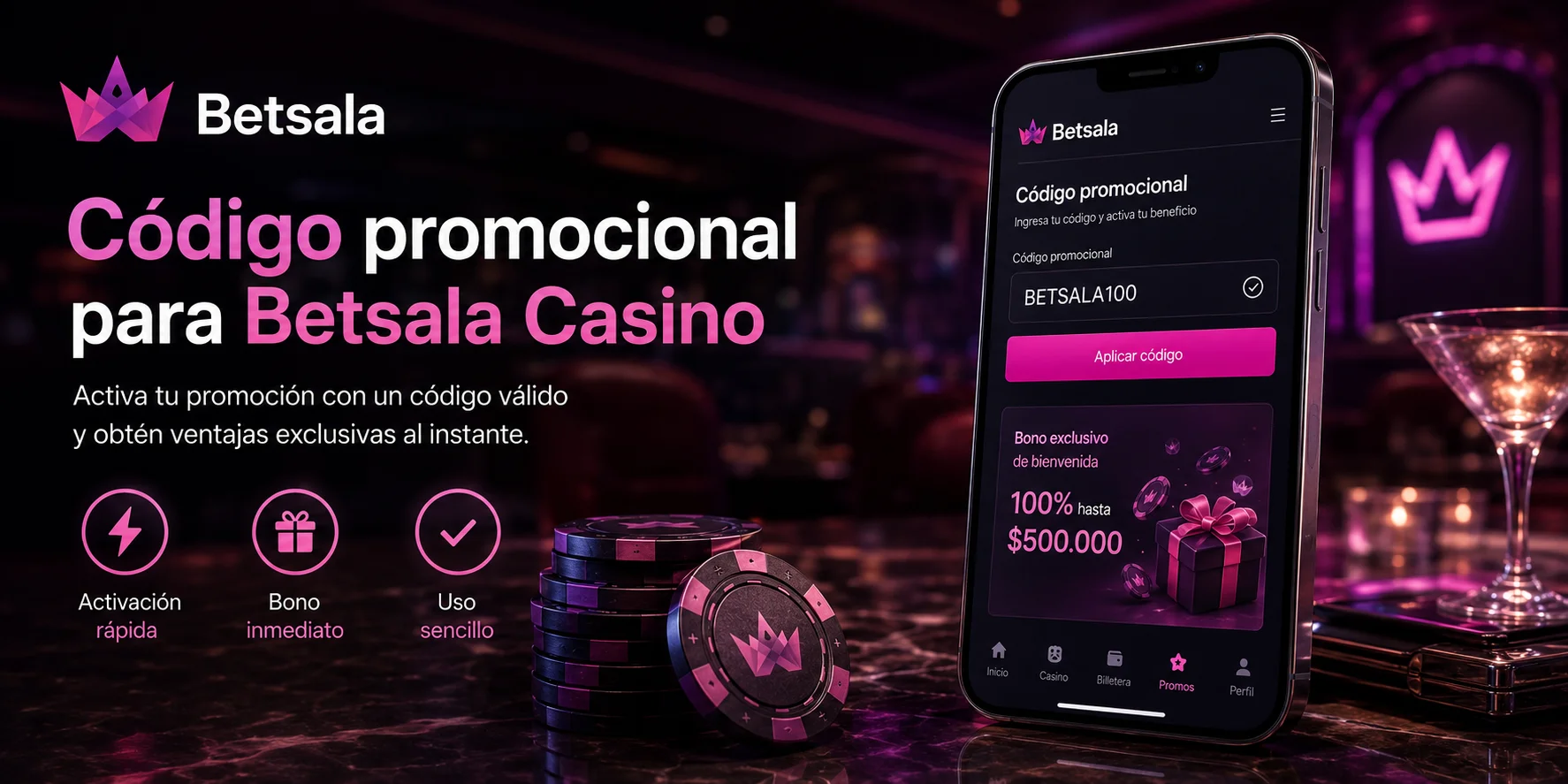 Código promocional para Betsala Casino